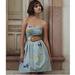 Anthropologie Dresses | Anthropologie Moulinette Souers Wright Strapless Dress. Size 4. Euc. | Color: Blue/White | Size: 4