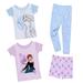 Disney Matching Sets | Disney Girls 4 Piece Frozen Ii - Elsa & Anna Comfy Pajamas Set - Girls Size 5 | Color: Blue/Pink | Size: 5g