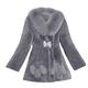 BUKINIE Womens Winter Elegant Jacket Coat Oversized Parka Faus Fur Fleece Luxury Open Front Long Cardigan Outwear Windbreaker Plus Size Outdoor Jackets(Grey,4XL)