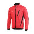 ARSUXEO Cycling Jacket Mens Winter Thermal MTB Bike Jacket Softshell Coat for Waterproof and Windproof 16H Red M