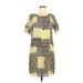 Krazy Kat Casual Dress - Shift: Yellow Dresses - Women's Size Medium