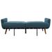 Corrigan Studio® Futton 82.3" Tufted Back Convertible Sofa Metal/Polyester in Gray/Blue/Brown | 34.3 H x 82.3 W x 34.3 D in | Wayfair