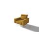 DOMO. Collection Rosario Sessel, Polstersessel mit Nackenfunktion und Holzkranz, Fernsehsessel, 86x98x81 cm, Polstergarnitur in gelb (senf)
