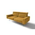 DOMO. Collection Rosario Sofa, 2,5er Garnitur mit Nackenfunktion, 2,5 Sitzer Couch, 204x98x81 cm, Polstergarnitur in gelb (senf)