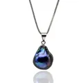 Collier pendentif perle pour femme perle d'eau douce naturelle collier en argent perle baroque