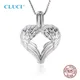 CLUCI-Pendentif à breloque en forme d'ailes d'ange pour femme bijoux en argent regardé 925 perle