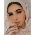 Écharpe de Luxe en Mousseline de Soie pour Femme Hijab Foulard Musulman Solide Doux Long