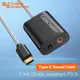 Cablejuice-Carte son externe USB type C vers 3.5mm adaptateur de microphone prise audio pour