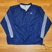 Adidas Jackets & Coats | Adidas Blue Long Sleeve Full Zip Up Windbreaker Jacket Coat Size Large Tall | Color: Blue/White | Size: L