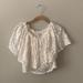 Zara Tops | Nwt Zara Off-The-Shoulder Lace Crop Top | Color: Cream | Size: M