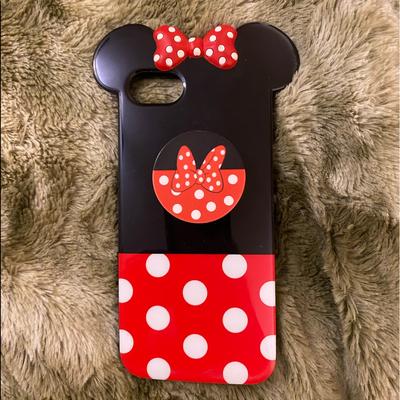 Disney Accessories | Disney Parks Exclusive Minnie Mouse Iphone 7 Case | Color: Black/Red | Size: Os