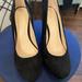 Nine West Shoes | Black Suede Wedge By Nine West. Worn Once, Great Condition! | Color: Black | Size: 7