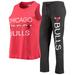 Women's Concepts Sport Heathered Red/Heathered Black Chicago Bulls Tank Top & Pants Sleep Set