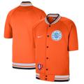 Men's Nike Orange/White LA Clippers 2021/22 City Edition Therma Flex Showtime Short Sleeve Full-Snap Bomber Jacket