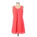 My Michelle Casual Dress - A-Line Scoop Neck Sleeveless: Pink Print Dresses - Women's Size Small