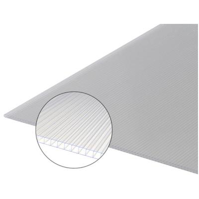 Polycarbonat-Stegplatte 6 mm - Farbe - durchscheinend, Breite - 105 cm, Länge - 2 m