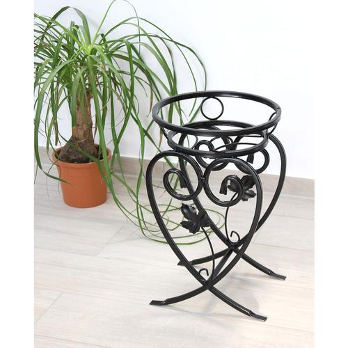 Blumenständer Metall Schwarz 49 cm Blumenhocker KW420 Pflanzensäule Pflanzenständer Blumensäule