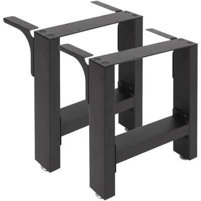 Bankkufen aus Stahl 2er Set Vierkantrohren 30x43 cm schwarz pulverbeschichtet Bankgestell Bankbeine Image