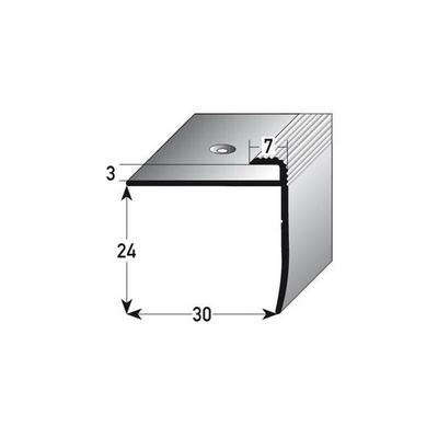 Einschubprofil Annidale, mit Nase für Böden mit 3 mm Stärke, Aluminium eloxiert,