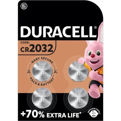 Batterie Lithium, Knopfzelle, CR2032, 3V, Retail Blister (4-Pack) (119376) - Duracell