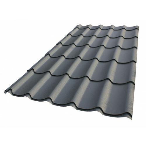 Dachpfannenplatte aus verzinktem Stahlblech, matt lackiert l 1,95 m / b 1,04 m – Farbe