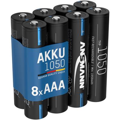 Akku Micro aaa 1050 mAh 1,2V Ni-MH, 8 Stück - Ansmann Image