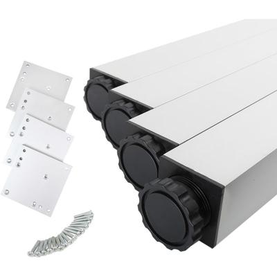Ms Beschläge - 4er Set Tischbein Möbelbein Tischfuss Möbelfuss 710mm eckig 46mm x 46mm Chrom matt Image