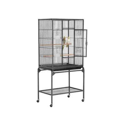 Vogelvoliere Vogelkäfig Voliere Vogelhaus mit Rollen für Nymphensittiche und Papageien - Yaheetech Image