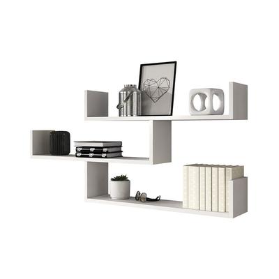Selsey - kassi - Wandregal, Hängeregal, Bücherregal mit 3 Regalböden, 55 x 119 cm (Weiß) Image