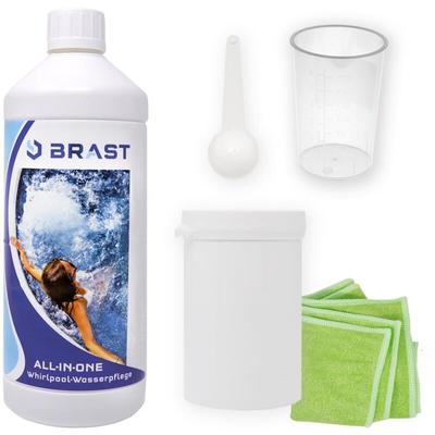BRAST All in One Wasserpflege Set 5tlg für Pool-Anfänger mit ausführlicher Deutscher Anleitung Made