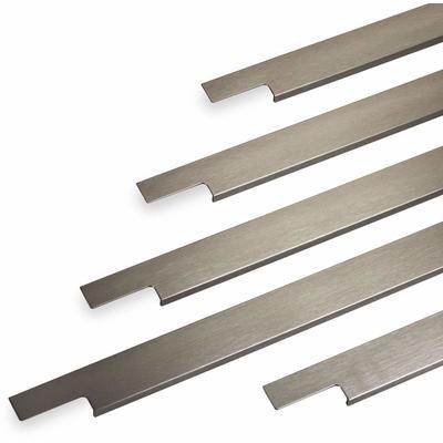 So-tech - Griffleiste Slim 445 x 11 x 38 mm Aluminium Edelstahloptik gebürstet zum einfräsen Image