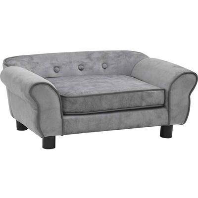 Hundesofa Grau 72x45x30 cm Plüsch - Vidaxl Image