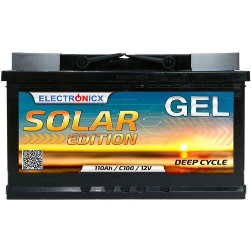Solarbatterie 12V 110AH Electronicx Solar Edition GEL Batterie Solar Akku Versorgungsbatterie