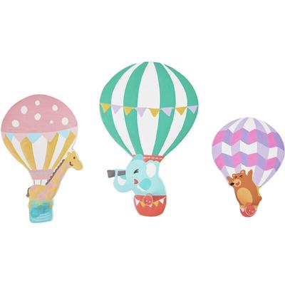 Fantasy Fields Hot Air Balloon Set of 3 Wall Hook | Nursery Room Decor | Pastel TD-13125A - Blue/