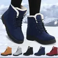 Bottes de neige chaudes en peluche pour femmes bottes de rinçage pour femmes chaussures d'hiver