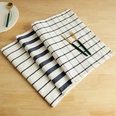 Serviettes de Table de Style méditerranéen classique tapis de Table en coton serviette de thé pour