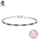 ORSA Guitar WELS-Bracelet de tennis de luxe en argent regardé 925 pour femme 2.0mm bleu et clair