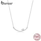 Bamoer-Collier Coeur Molletonné pour Femme Argent Sterling 925 Colliers Courts de la raq Style