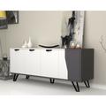 Mobile Madia 160 cm 4 Ante Bianco Ghisa Porta Tv Buffet Credenza Contenitore