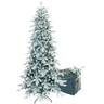 Albero di Natale innevato Slim in pe Real Touch e pvc Borsa Omaggio, Gaia 210 cm - BOP