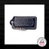 Coach Accessories | 2.25" Medium Coach Black Leather Key Fob Bag Charm Keychain Hangtag Tag | Color: Black | Size: Os