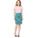 J. Crew Skirts | J.Crew Green Paisley Cotton Sateen Pencil Skirt | Color: Blue/Green | Size: 8