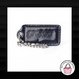 Coach Accessories | 2.25" Medium Coach Black Patent Leather Key Fob Bag Charm Keychain Hangtag Tag | Color: Black | Size: Os