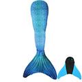 Mermaid Tail Swimmable Costume Swimming with Monofin for Girls Boys Kids Cosplay Party Swimwear