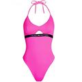 Tommy Hilfiger Cut Out Detail One-Piece Swimsuit, Pink Glo Pink Glo L