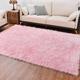 Pink 70.86 x 2.5 in Area Rug - Everly Quinn Dosie Handmade Shag Area Rug Sheepskin/Faux Fur | 70.86 W x 2.5 D in | Wayfair