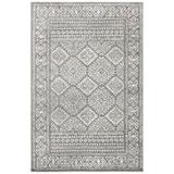 White 24 x 0.39 in Indoor Area Rug - Bungalow Rose Brookwood Southwestern Dark Gray/Ivory Rug | 24 W x 0.39 D in | Wayfair