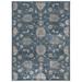 Blue/White 39 x 0.14 in Indoor Area Rug - Charlton Home® Ells Floral Blue/Beige Area Rug Polyester/Viscose/Cotton | 39 W x 0.14 D in | Wayfair