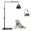 Reptile Heat Lamp Stand/Basking Lamp Holder,Adjustable Dome Bulb Light Bracket /Aquarium Light /Tortoise Lamp/Terrarium Light Fixture/Chameleon/Bearded Dragon Light-L: 12.59” x 36.22”(No Lampshades)