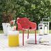 AllModern Farrah Stacking Patio Dining Armchair Plastic/Resin in Red | 32.3 H x 22.4 W x 23.6 D in | Wayfair E89BD777A909463D986AF1A6D31150F7